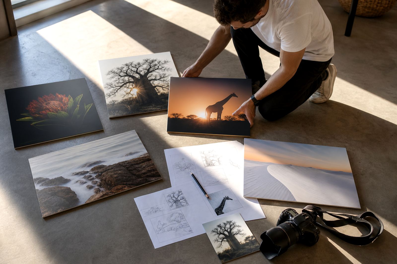 Square Print Composition